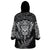 New Zealand Rugby Wearable Blanket Hoodie Silver Fern All Black Mix Ta Moko White Style - Wonder Print Shop