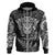 Personalised New Zealand Rugby Hoodie Silver Fern All Black Mix Ta Moko White Style - Wonder Print Shop