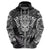 Personalised New Zealand Rugby Hoodie Silver Fern All Black Mix Ta Moko White Style - Wonder Print Shop