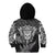 Personalised New Zealand Rugby Kid Hoodie Silver Fern All Black Mix Ta Moko White Style - Wonder Print Shop