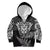 Personalised New Zealand Rugby Kid Hoodie Silver Fern All Black Mix Ta Moko White Style - Wonder Print Shop