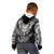 Personalised New Zealand Rugby Kid Hoodie Silver Fern All Black Mix Ta Moko White Style - Wonder Print Shop