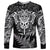 Personalised New Zealand Rugby Long Sleeve Shirt Silver Fern All Black Mix Ta Moko White Style - Wonder Print Shop