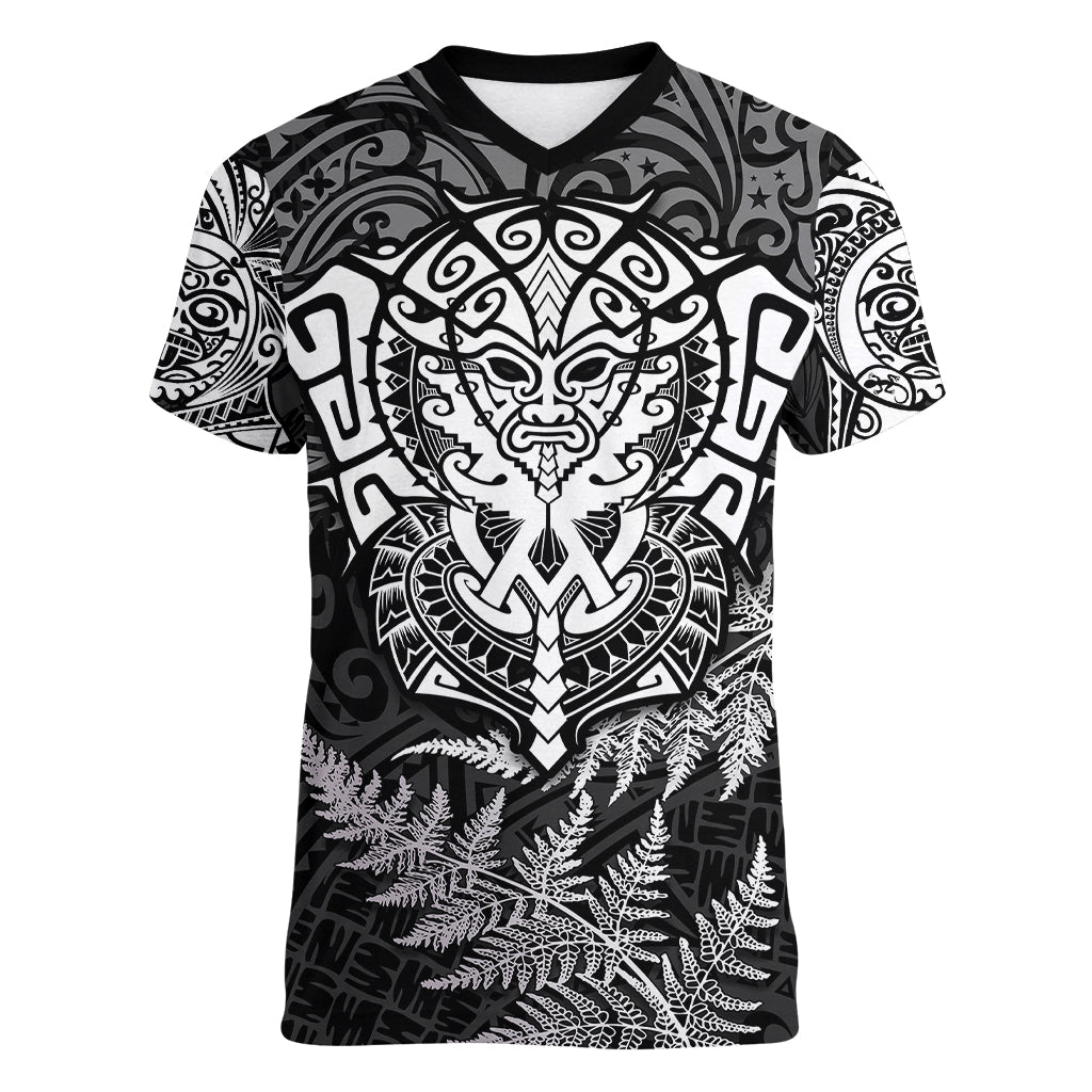 personalised-new-zealand-rugby-women-v-neck-t-shirt-silver-fern-all-black-mix-ta-moko-white-style