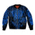 New Zealand Rugby Bomber Jacket Silver Fern All Black Mix Ta Moko Blue Style LT9 - Wonder Print Shop