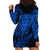 New Zealand Rugby Hoodie Dress Silver Fern All Black Mix Ta Moko Blue Style - Wonder Print Shop