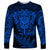 New Zealand Rugby Long Sleeve Shirt Silver Fern All Black Mix Ta Moko Blue Style - Wonder Print Shop