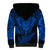 New Zealand Rugby Sherpa Hoodie Silver Fern All Black Mix Ta Moko Blue Style - Wonder Print Shop