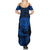 New Zealand Rugby Summer Maxi Dress Silver Fern All Black Mix Ta Moko Blue Style - Wonder Print Shop