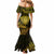 New Zealand Rugby Mermaid Dress Silver Fern All Black Mix Ta Moko Gold Style - Wonder Print Shop