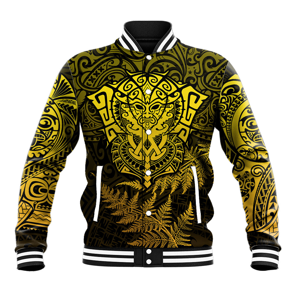 New Zealand Rugby Baseball Jacket Silver Fern All Black Mix Ta Moko Gold Style LT9 - Wonder Print Shop