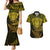 New Zealand Rugby Couples Matching Mermaid Dress and Hawaiian Shirt Silver Fern All Black Mix Ta Moko Gold Style LT9 - Wonder Print Shop