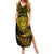 New Zealand Rugby Summer Maxi Dress Silver Fern All Black Mix Ta Moko Gold Style - Wonder Print Shop