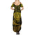 New Zealand Rugby Summer Maxi Dress Silver Fern All Black Mix Ta Moko Gold Style - Wonder Print Shop