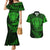 New Zealand Rugby Couples Matching Mermaid Dress and Hawaiian Shirt Silver Fern All Black Mix Ta Moko Green Style LT9 - Wonder Print Shop