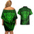 New Zealand Rugby Couples Matching Off Shoulder Short Dress and Hawaiian Shirt Silver Fern All Black Mix Ta Moko Green Style LT9 - Wonder Print Shop