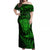 New Zealand Rugby Off Shoulder Maxi Dress Silver Fern All Black Mix Ta Moko Green Style - Wonder Print Shop