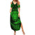 New Zealand Rugby Summer Maxi Dress Silver Fern All Black Mix Ta Moko Green Style - Wonder Print Shop