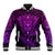 New Zealand Rugby Baseball Jacket Silver Fern All Black Mix Ta Moko Purple Style LT9 - Wonder Print Shop