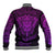 New Zealand Rugby Baseball Jacket Silver Fern All Black Mix Ta Moko Purple Style LT9 - Wonder Print Shop