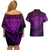 New Zealand Rugby Couples Matching Off Shoulder Short Dress and Hawaiian Shirt Silver Fern All Black Mix Ta Moko Purple Style LT9 - Wonder Print Shop