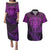 New Zealand Rugby Couples Matching Puletasi Dress and Hawaiian Shirt Silver Fern All Black Mix Ta Moko Purple Style LT9 - Wonder Print Shop