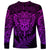 New Zealand Rugby Long Sleeve Shirt Silver Fern All Black Mix Ta Moko Purple Style - Wonder Print Shop