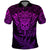 New Zealand Rugby Polo Shirt Silver Fern All Black Mix Ta Moko Purple Style - Wonder Print Shop