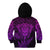 Personalised New Zealand Rugby Kid Hoodie Silver Fern All Black Mix Ta Moko Purple Style - Wonder Print Shop