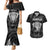 Personalised New Zealand Rugby Couples Matching Mermaid Dress and Hawaiian Shirt Aotearoa Ka Mate Haka All Black Mix Ta Moko White Style LT9 - Wonder Print Shop