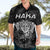 Personalised New Zealand Rugby Hawaiian Shirt Aotearoa Ka Mate Haka All Black Mix Ta Moko White Style - Wonder Print Shop