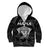 Personalised New Zealand Rugby Kid Hoodie Aotearoa Ka Mate Haka All Black Mix Ta Moko White Style - Wonder Print Shop