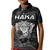 Personalised New Zealand Rugby Kid Polo Shirt Aotearoa Ka Mate Haka All Black Mix Ta Moko White Style - Wonder Print Shop