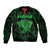 Personalised New Zealand Rugby Bomber Jacket Aotearoa Ka Mate Haka All Black Mix Ta Moko Green Style LT9 - Wonder Print Shop