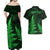 Personalised New Zealand Rugby Couples Matching Off Shoulder Maxi Dress and Hawaiian Shirt Aotearoa Ka Mate Haka All Black Mix Ta Moko Green Style LT9 - Wonder Print Shop