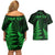 Personalised New Zealand Rugby Couples Matching Off Shoulder Short Dress and Hawaiian Shirt Aotearoa Ka Mate Haka All Black Mix Ta Moko Green Style LT9 - Wonder Print Shop