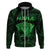 Personalised New Zealand Rugby Hoodie Aotearoa Ka Mate Haka All Black Mix Ta Moko Green Style - Wonder Print Shop