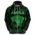 Personalised New Zealand Rugby Hoodie Aotearoa Ka Mate Haka All Black Mix Ta Moko Green Style - Wonder Print Shop