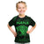 Personalised New Zealand Rugby Kid T Shirt Aotearoa Ka Mate Haka All Black Mix Ta Moko Green Style - Wonder Print Shop