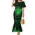 Personalised New Zealand Rugby Mermaid Dress Aotearoa Ka Mate Haka All Black Mix Ta Moko Green Style - Wonder Print Shop