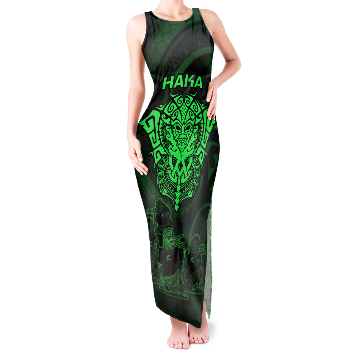 personalised-new-zealand-rugby-tank-maxi-dress-aotearoa-ka-mate-haka-all-black-mix-ta-moko-green-style