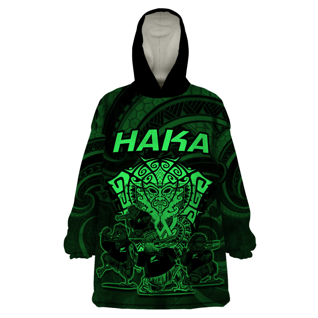 personalised-new-zealand-rugby-wearable-blanket-hoodie-aotearoa-ka-mate-haka-all-black-mix-ta-moko-green-style