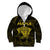 Personalised New Zealand Rugby Kid Hoodie Aotearoa Ka Mate Haka All Black Mix Ta Moko Gold Style - Wonder Print Shop