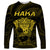 Personalised New Zealand Rugby Long Sleeve Shirt Aotearoa Ka Mate Haka All Black Mix Ta Moko Gold Style - Wonder Print Shop