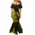 Personalised New Zealand Rugby Mermaid Dress Aotearoa Ka Mate Haka All Black Mix Ta Moko Gold Style - Wonder Print Shop