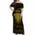 Personalised New Zealand Rugby Off Shoulder Maxi Dress Aotearoa Ka Mate Haka All Black Mix Ta Moko Gold Style - Wonder Print Shop