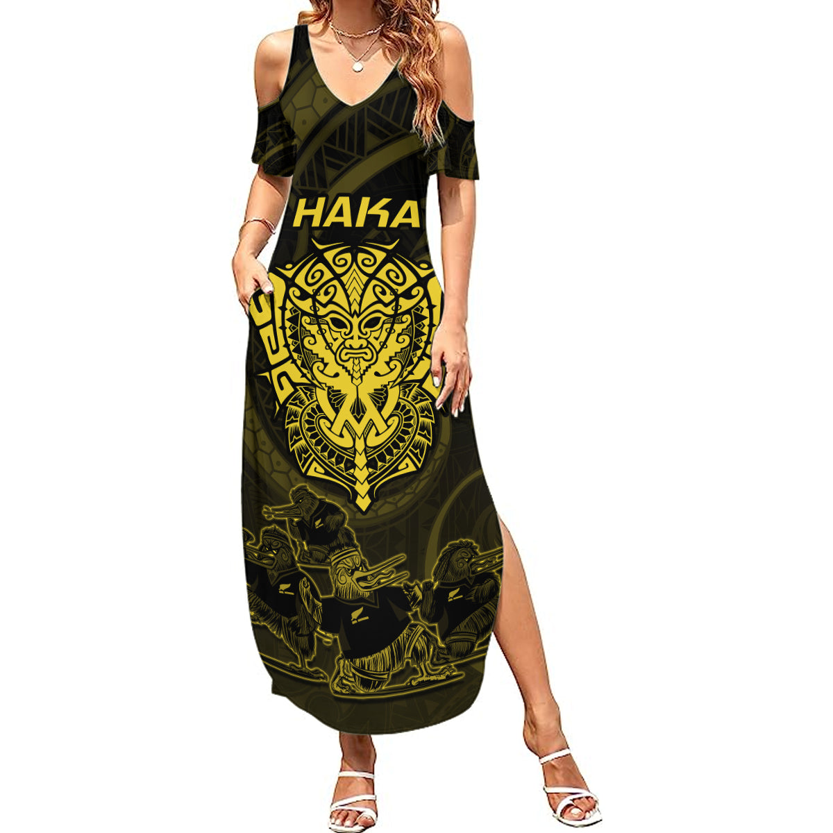 personalised-new-zealand-rugby-summer-maxi-dress-aotearoa-ka-mate-haka-all-black-mix-ta-moko-gold-style