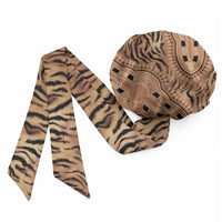 Africa Tiger Mix Dashiki Tribal Pattern Easy Headwrap