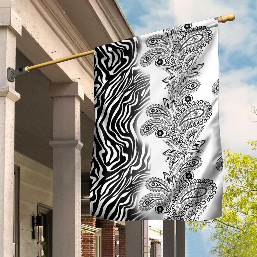 Africa Zebra Mix Paisley Tribal Pattern Garden Flag - Wonder Print Shop