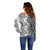 Africa Zebra Mix Paisley Tribal Pattern Off Shoulder Sweater - Wonder Print Shop